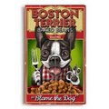 One Bella Casa One Bella Casa 0009-7077-26 14 x 20 in. Boston Terrier Baked Beans Planked Wood Wall Decor by ArtLicensing 0009-7077-26